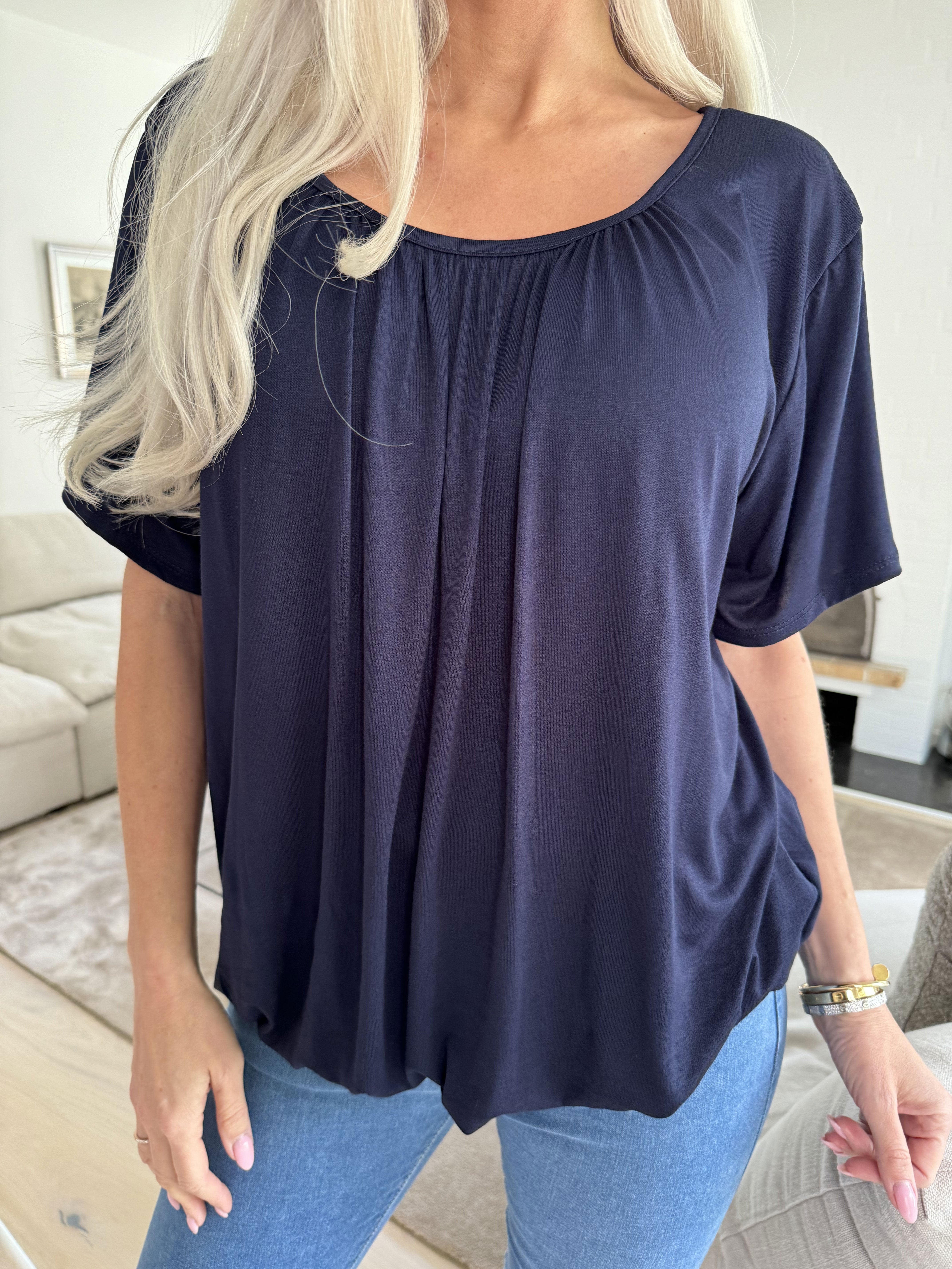 Miracle t-shirt - Basis t-shirt med elastik forneden (bestseller)